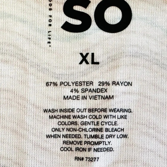 NWT SO Goods For Life Juniors Sleeveless Pullover Square Neck Striped Top Sz XL - Picture 10 of 10